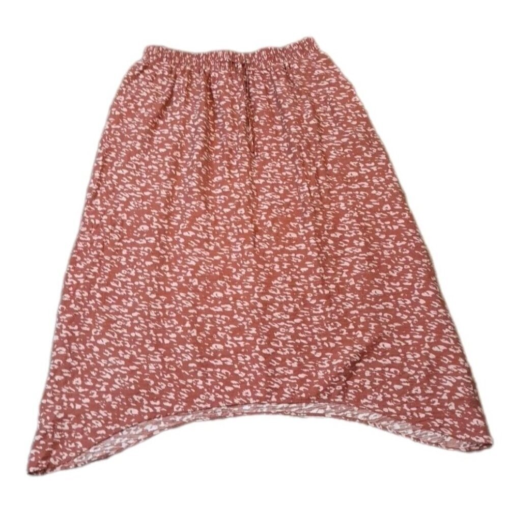 Vera Wang Asymmetrical Pebble Print Work School Church Casual Medium Midi Skirt